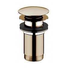 Gold Basin Waste Clicker Push Unslotted Gold by Bristan Rare Bathroom Sink Plug