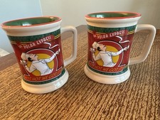 PAIR OF WARNER BROS. THE POLAR EXPRESS 10 ANNIVERSARY MUG CUP CHRISTMAS