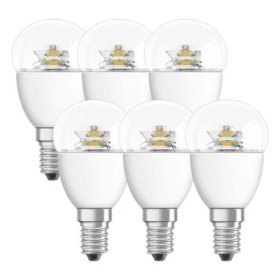 6 X Osram LED Ampoules Goutte Classic P 5,8W = 40W E14 Clair 2700K Chaud