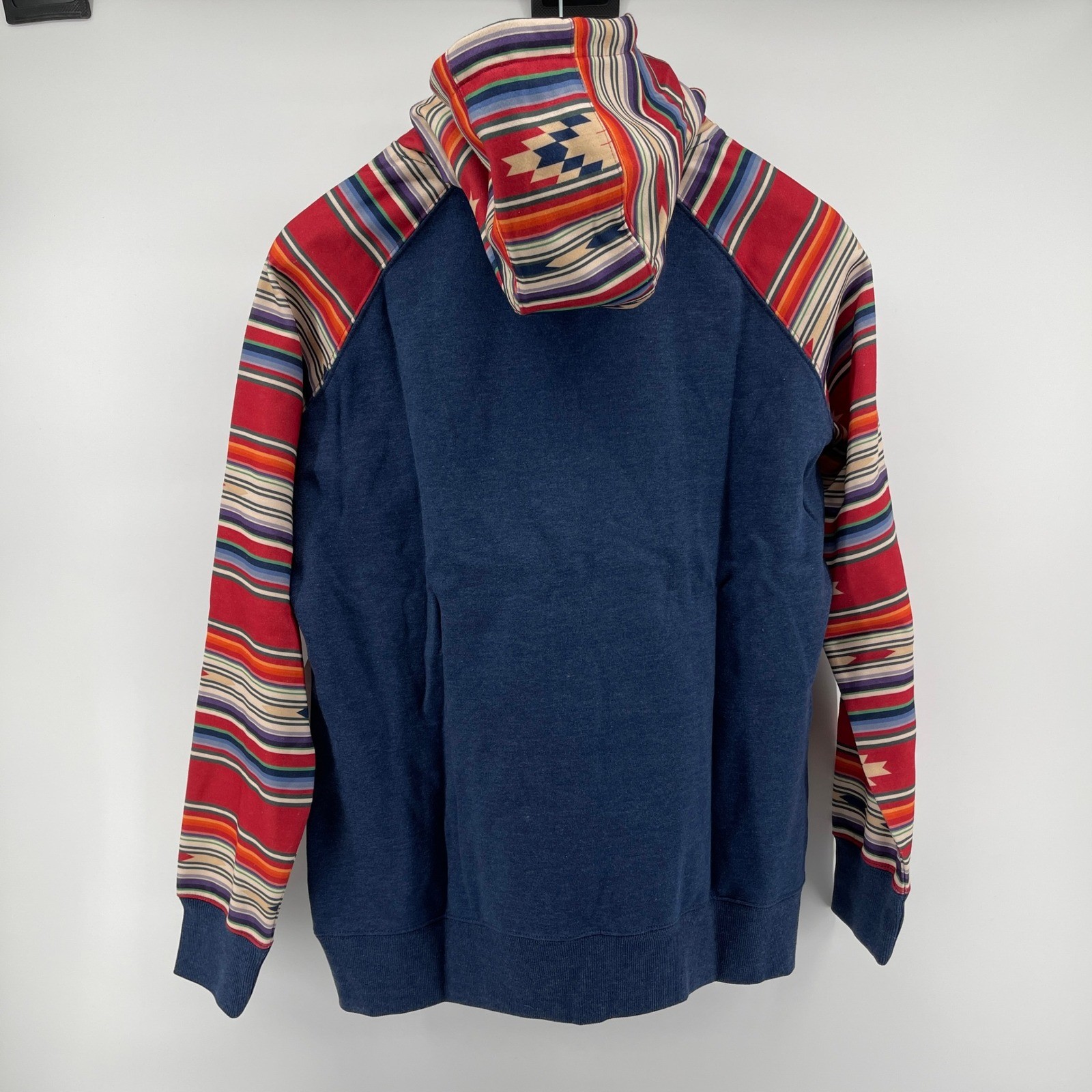 HOOEY Hoodie Sweatshirt XL Taos Heather Navy Southwest Aztec Western Rodeo NEW