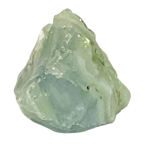 Green Clear White Layered Art Glass Cullet Glowing Manganese Slag Glass #5GM5 - Picture 3 of 7