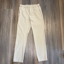 Figs Pro Slim Scrub Trouser Pants Men's Small Tan Khaki Nylon Medical Zipper Fly