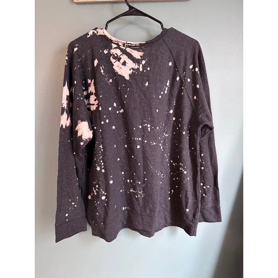 Camisa Pullover Torrid Tie Dye Blanqueador Salpicaduras Ácido Lavado Manga Larga  Foto 3 de 4