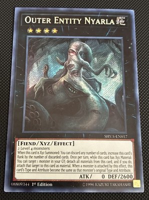 Yugioh! Outer Entity Nyarla SHVA-EN017 Shad. Valhalla 1st Edition Secret Rare NM
