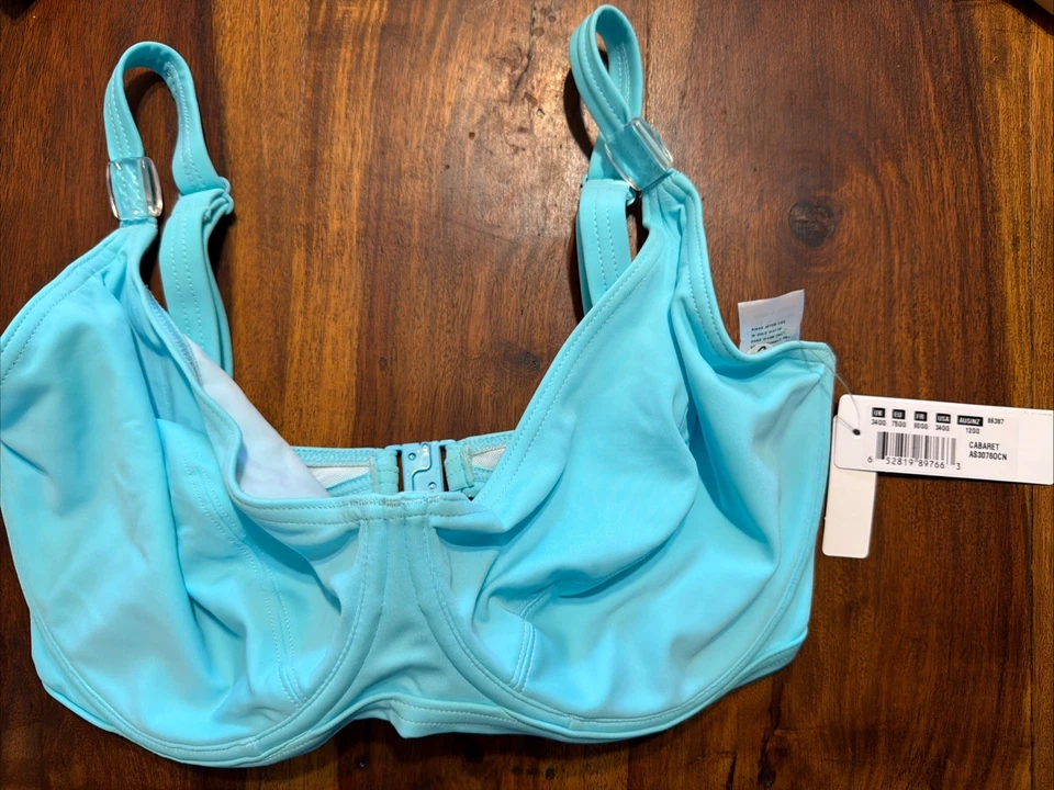 Freya 34GG Bikini Top Aqua Blue Underwired - Image 2 of 4