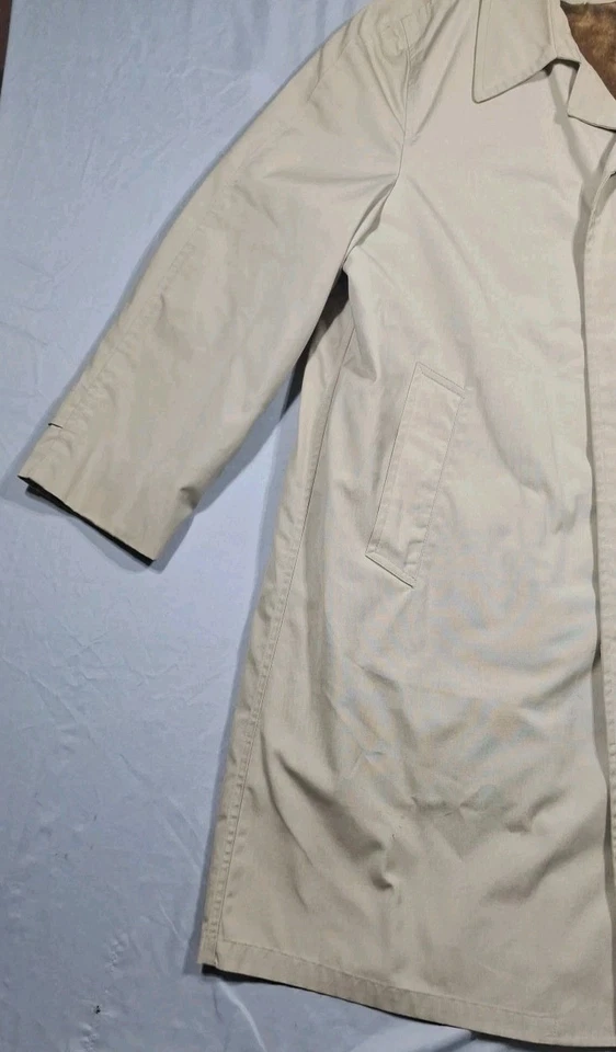 Abrigo Vintage Montgomery Ward Beige Adulto Marrón Imitación Piel Sherpa Forrado Talla 40R Foto 2 de 4