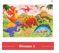 Montessori Wooden Jigsaw Puzzles 30Pcs Set - Educational Cartoon Animal Toys