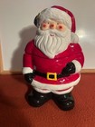 Christmas Santa Cookie Jar Merry Christmas! Ceramic 12" Tall Santa Claus in Box — photo 1