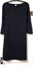 FLASH SALE! Women Old Navy STRETCHY Jersey Knit Dress Large Heathered Black Gray