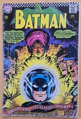 Batman #192 G- (1.8) DC Comics 6/67