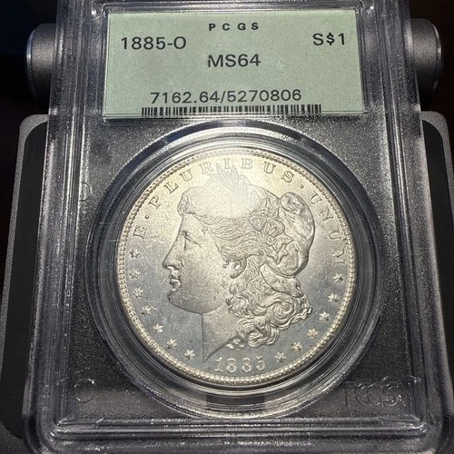 1885-O Morgan Silver Dollar – PCGS MS64 – Old Green Holder (OGH)