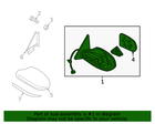 Genuine Nissan Mirror Assembly 96301-JA04A