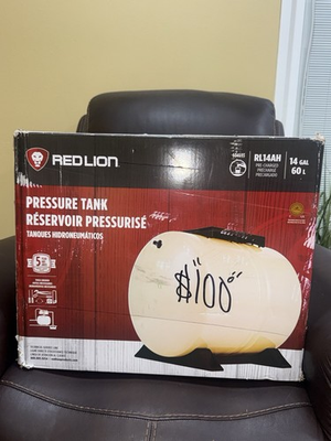 #ad RL14AH 14 Gallon Horizontal Pre Charged Pressure Tank with Pump Mounting OpenBOX $140.00