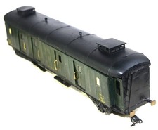 FOURNEREAU-éch 0-FOURGON à BAGAGES- 2 bogies-PLM-2 VIGIES-8 portes- TOIT en BOIS