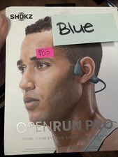 BLUE, New Sealed SHOKZ OpenRun Pro Open-Ear Bluetooth Bone Conduction Headphones