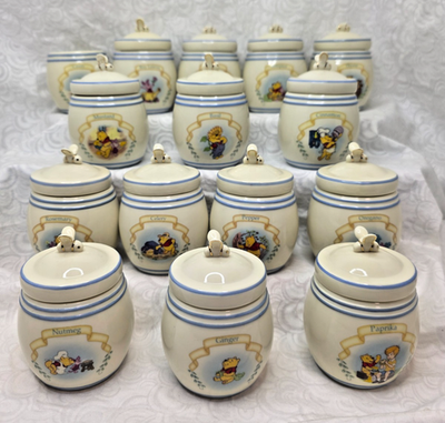 2000 LENOX DISNEY Set of 13 +2 Bonus China THE POOH PANTRY Spice