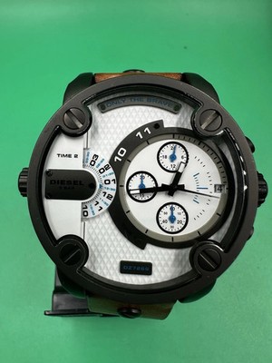 Nice Big Daddy Diesel DZ7269 Watch 51mm Brown Leather/New Battery Only The Brave
