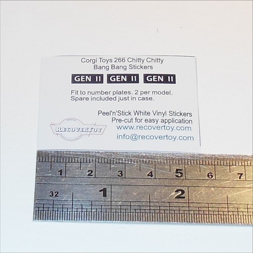 Corgi Toys 266 Chitty Chitty Bang Bang GENII Number Plate Stickers - 第 3/4 張圖片