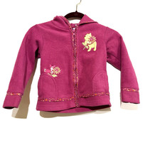 Vintage Y2K Winnie The Pooh Toddler Girls Size 5T Sweatshirt Embroidery Fleece