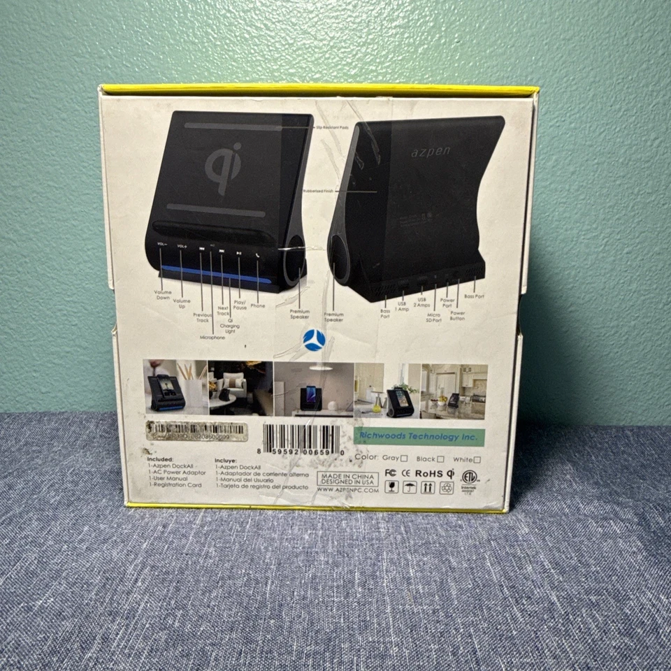 Azpen Dockall D100 - Qi Wireless Charger Sound Hub Samsung Or iPhone - Image 4 of 4