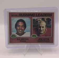 Topps 1976 NFL Rushing Leaders O.J. Simpson Jim Otis #203 Bills Cardinals