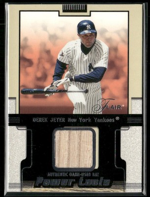 2002 Flair #NNO Derek Jeter Power Tools Bat Relic