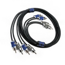 Kicker 46QI46 Q-Series 4-Channel RCA Interconnects, 6.0 Meter