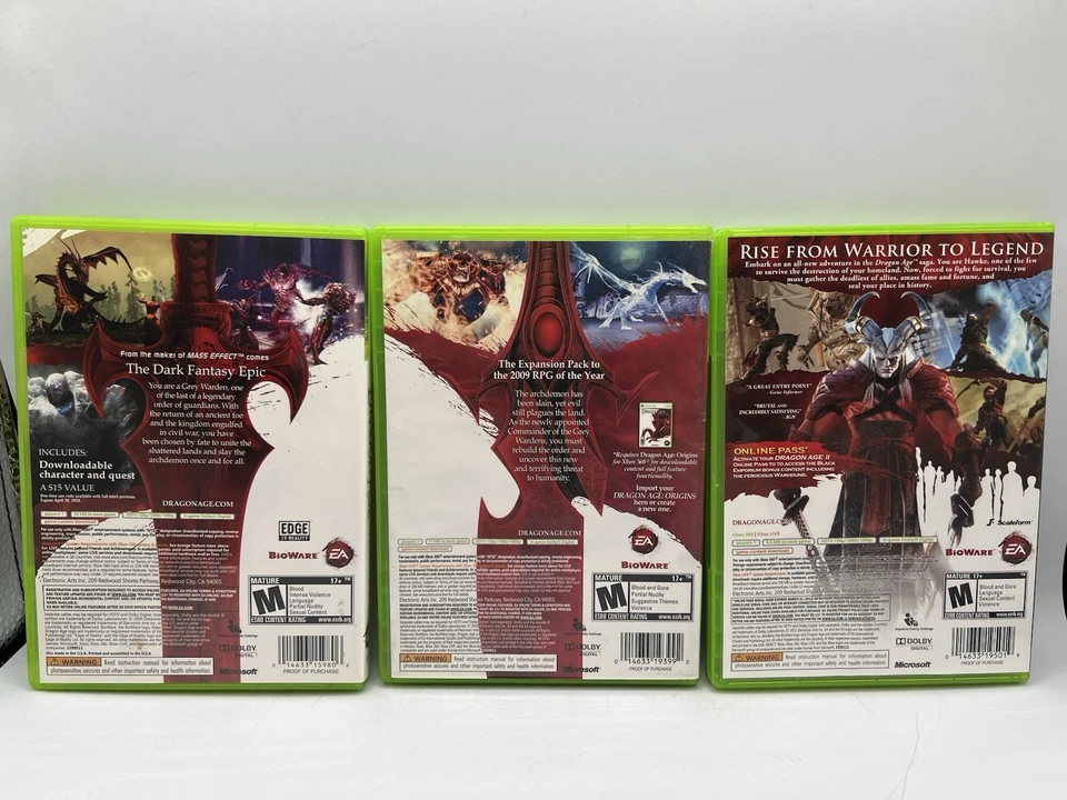 Dragon Age Bundle Origins Awakening y II Xbox 360 Todo Completo En Caja Original Foto 2 de 4