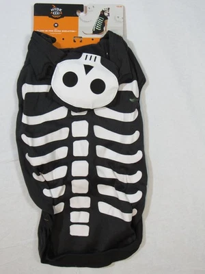 Hyde and EEK! Glow-in-the-Dark Skeleton Dog Costume MEDIUM Black Cotton NEW - Image 1 of 4