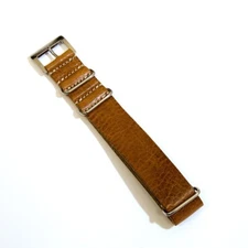 20mm Tan leather Watch Strap for Rolex / Patek Philippe / Cartier