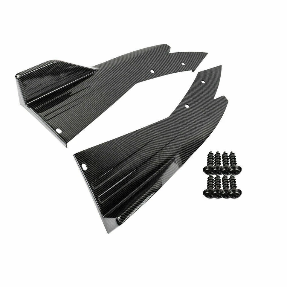 For Volvo S60 S90 Rear Bumper lip Spoiler Splitter Diffuser Carbon Fiber - Imagem 3 de 4