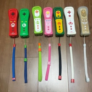 NINTENDO WII Remote Motion Plus MARIO LUIGI PEACH YOSHI TOAD KOOPA GOLD Set of 7