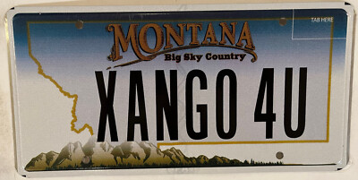 Vanity XANGO 4 YOU license plate Mangosteen Juice Drink Shango Voodoo Mummy Xan