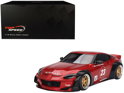 Nissan Z RZ34 #23 Passion Red Pandem - Rocket Bunny 1/18 Model Car