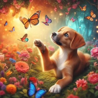  Diamond Painting Kits for Adults Dog, Butterfly Round Full Drill Diamond Art 