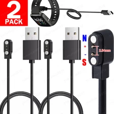 2-Pack 2.84mm Smart Watch Magnetic USB Charging Cable for Letsfit Willful YAMAY