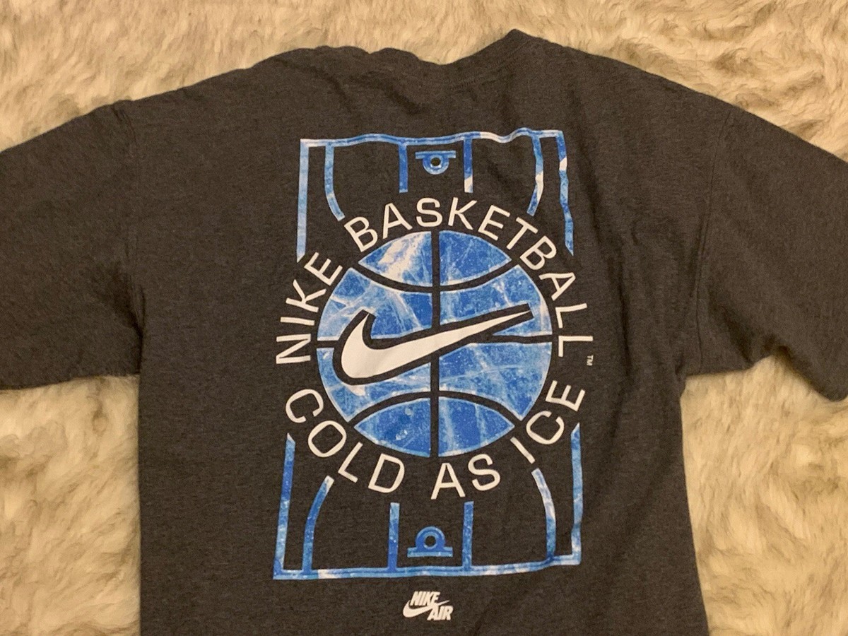 極美品 希少品 ヴィンテージ NIKE Basketball Shirt Men's Nike Basketball “Cold As Ice” Swoosh Gray T-Shirt (X-Large