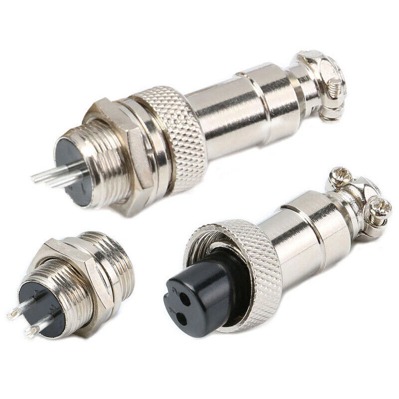 2 3 4 5 6 8 Pin Metal Male Female Panel 12mmGX12 Aviation Plug Cable Connector - Image 3 of 4