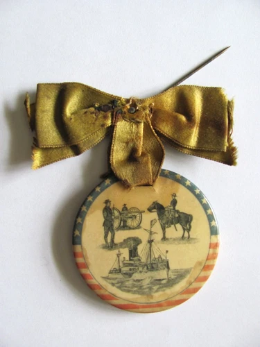 1906 REUNION CLINTON COUNTY IOWA US CIVIL WAR SOLDIER SAILORS MEDAL GRAND MOUNT