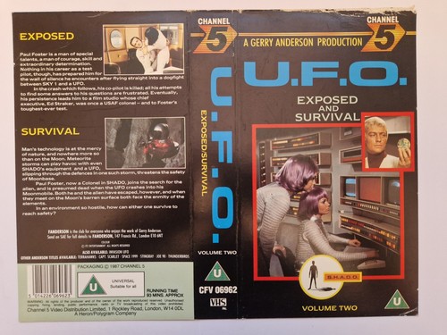 UFO Volume 2 Gerry Anderson Used Video Sleeve Cover B16670