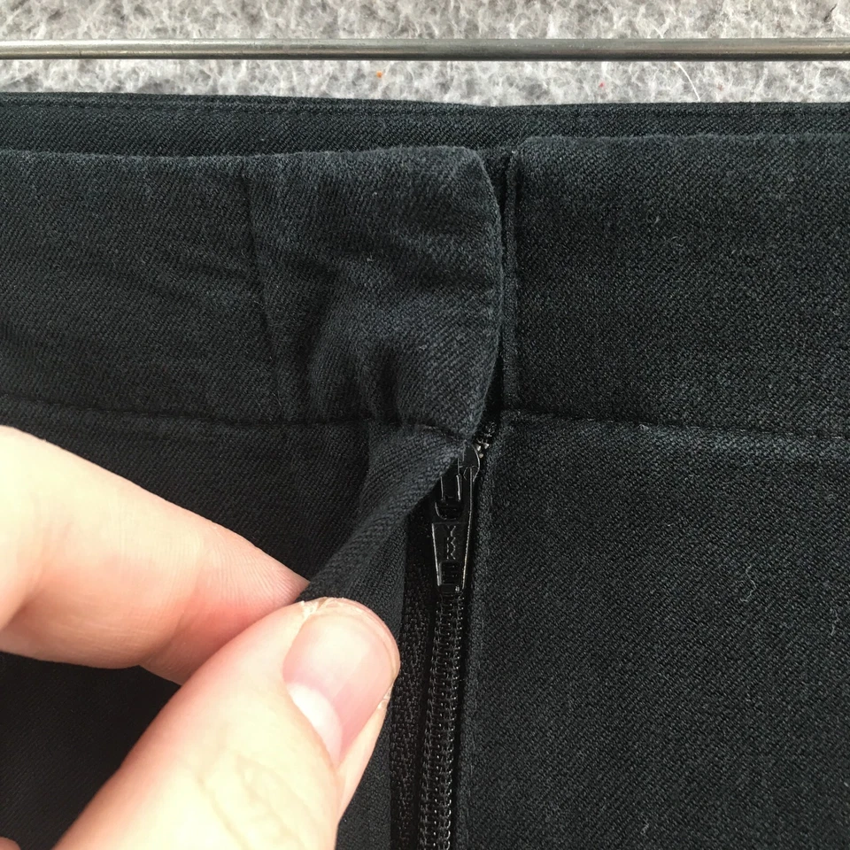 J.Jill Premium Bistretch Straight Leg Trouser Pants Womens 16 Black Mid Rise Zip - Image 4 of 4