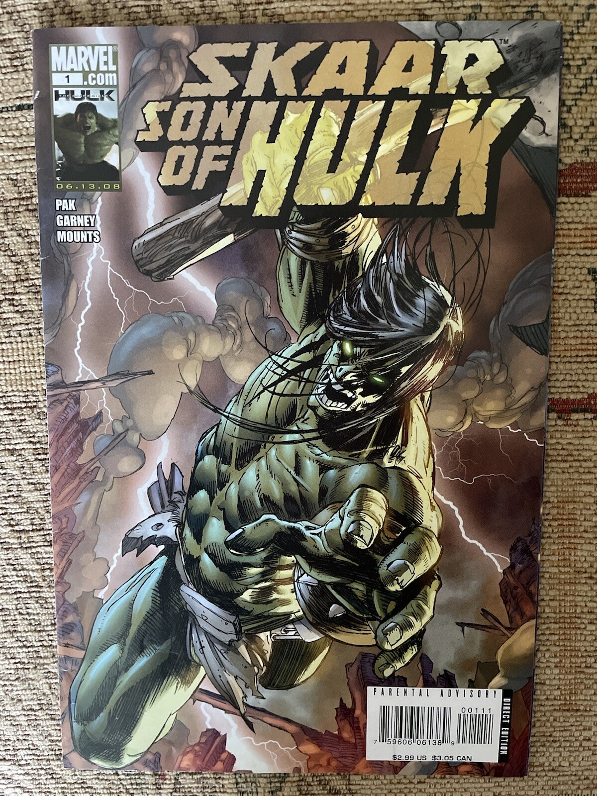 Skaar Son Of Hulk #1 (August 2008) Marvel Comics. Greg Pak, Ron Garney, Mounts