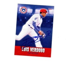 Luis Verdugo signed autograph 2022 South Bend Cubs baseball card Mexico b