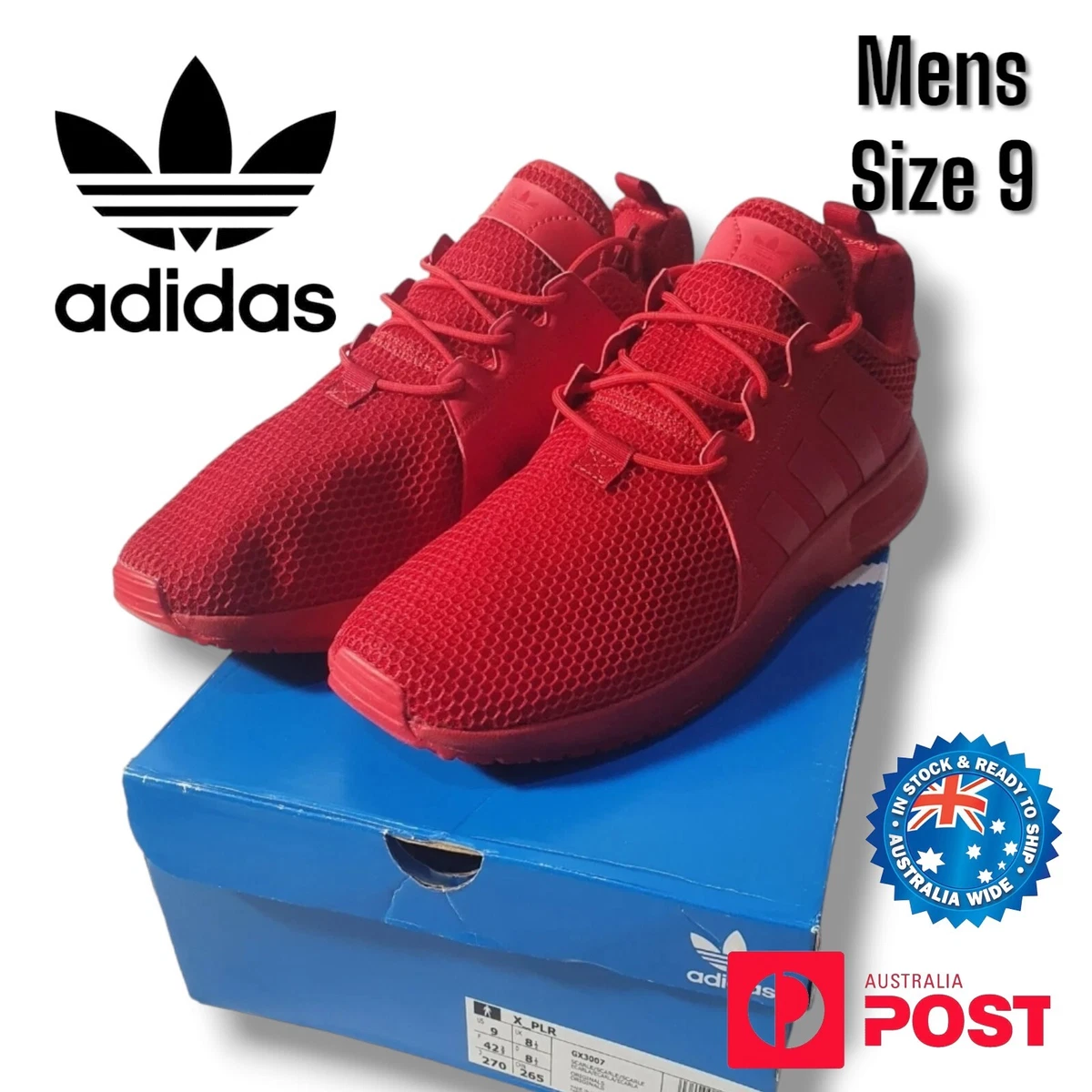 Mens Adidas X Plr Red Sneakers Shoes Size US9 UK8.5 GX3007 eBay