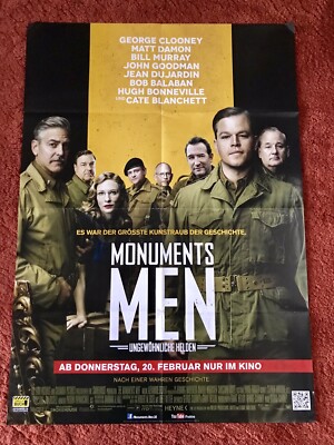 Monuments Men Kinoplakat Poster A1, George Clooney, Matt Damon, Murray, Goodman