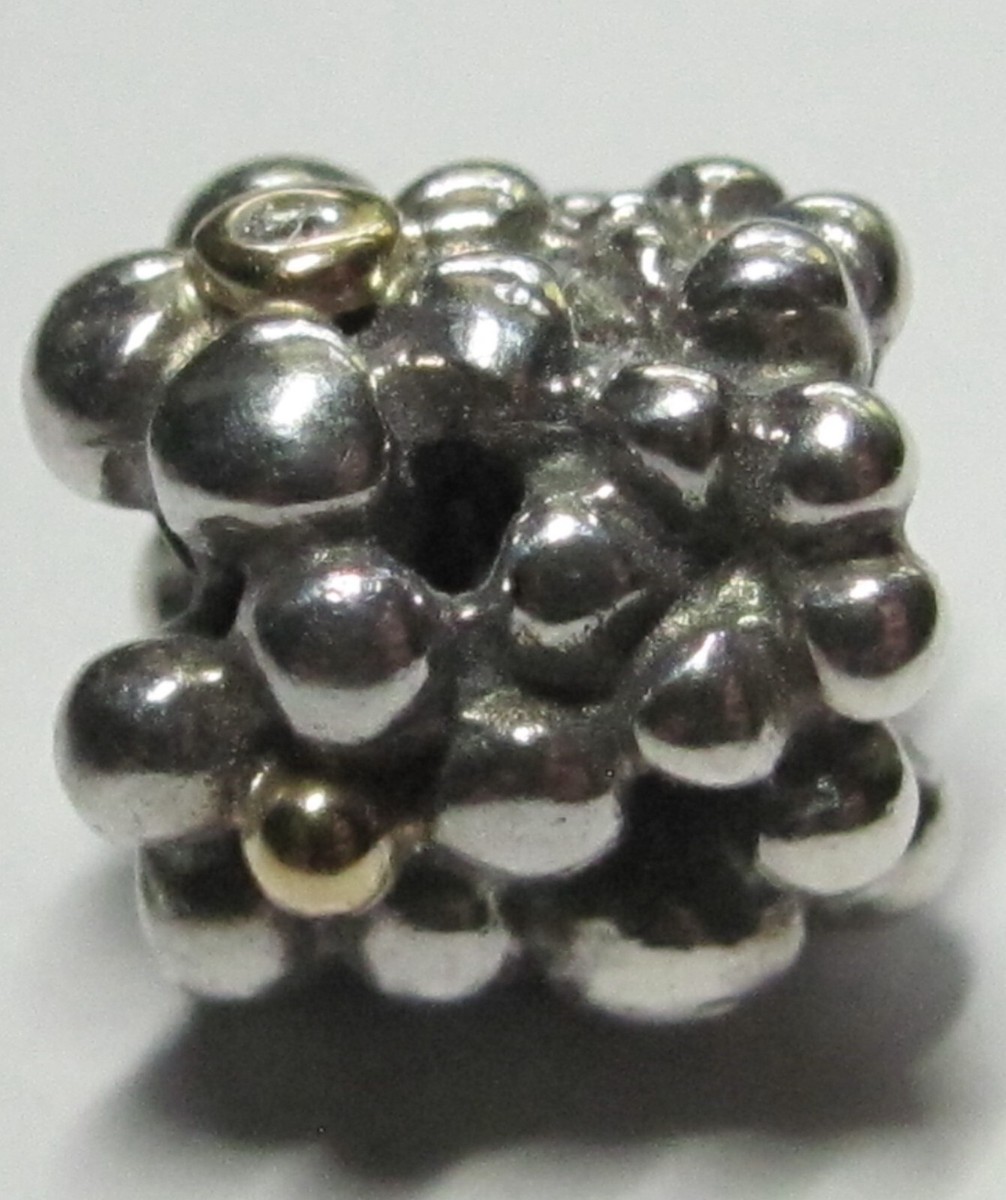 Authentic Pandora Sterling/14K/Diamond DIAMOND DAISY Charm