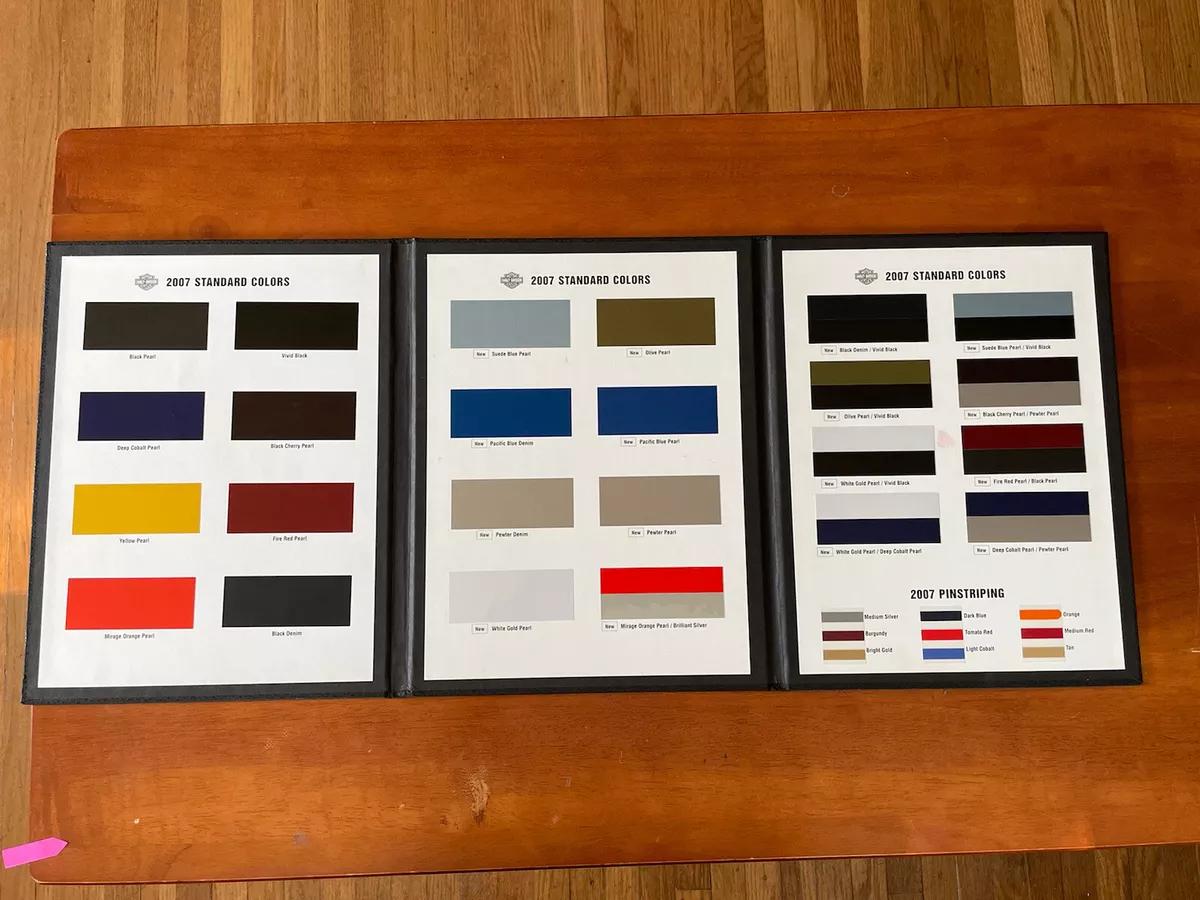 Harley Davidson Motorcycles Collector 2007 Color Chart Dealer
