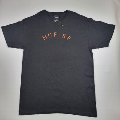 NEW HUF SF ARCH MUNI BLACK ORANGE SHIRT T-SHIRT SIZE LARGE SAN FRANCISCO GIANTS
