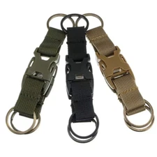 Tactical Outdoor Keychain Holder Quick Release Buckle Hook Key Ring for Backpack