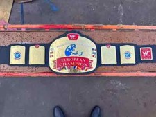 NEW EUROPEAN CHAMPIONSHIP TITLE BELT WRESTLING BELT REPLICA 2MM BRASS PLATES